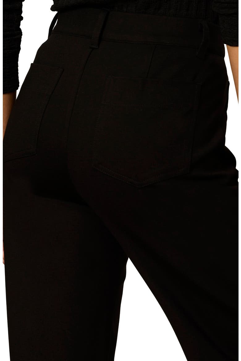 Marine Ponte Straight Leg Pants, Alternate, color, BLACK