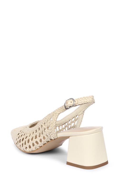 Saint G Calli Woven Slingback Pump In Ivory