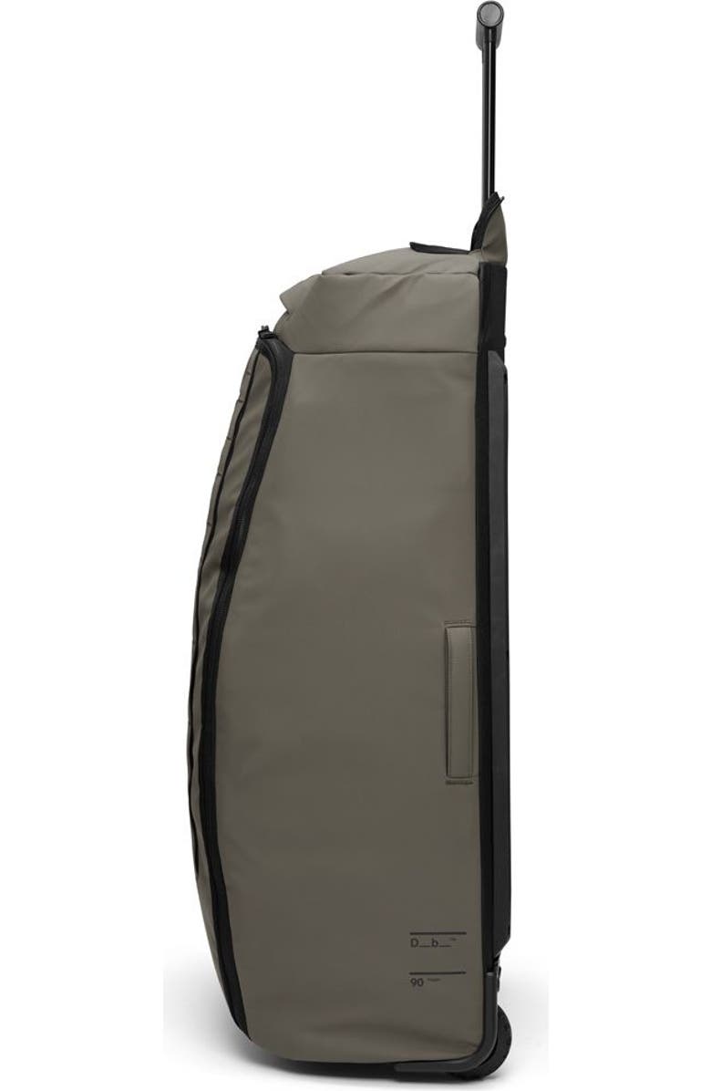 D_b_ Hugger Roller Bag check In Wheeled Duffel 90L, Alternate, color, Forest Green