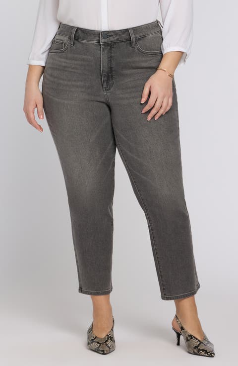Marilyn Straight Leg Ankle Jeans (Dusty Ash) (Plus)