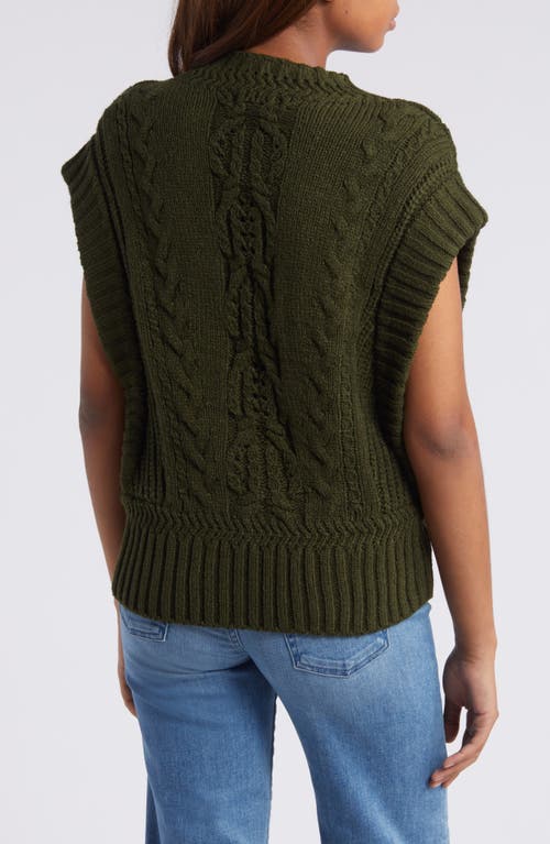 Wit & Wisdom Cable Stitch Sweater In Wintergreen
