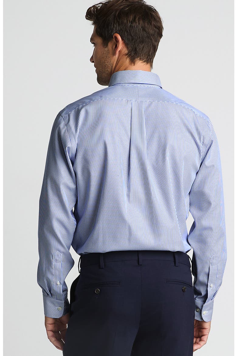 Traditional Fit Solid No Iron Supima Pinpoint Buttondown Collar Dress Shirt, Alternate, color, Light French Blue