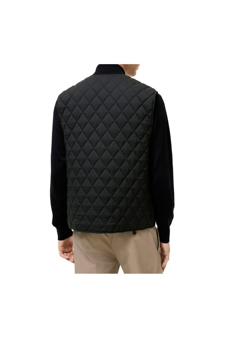 Quilted Nylon Gilet, Alternate, color, Black