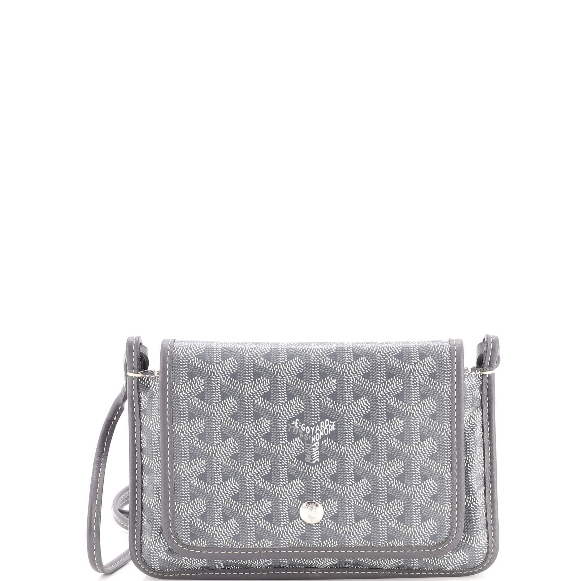 Plumet Clutch Wallet Coated Canvas, Main, color, Grey
