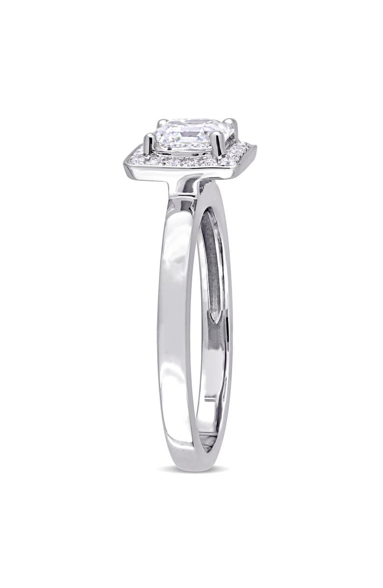Julianna B. Diamond Asscher Halo Engagement Ring 14k, Alternate, color, 14K White Gold