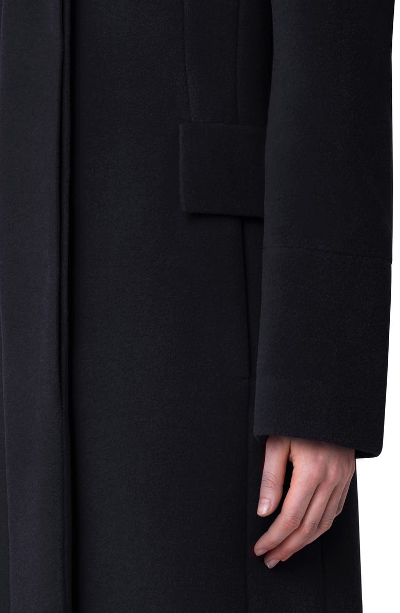 Akris punto Stand Collar Wool Blend Coat, Alternate, color, 