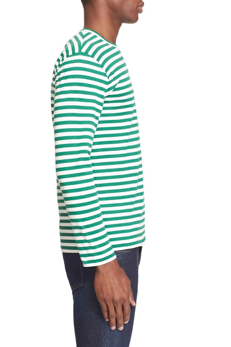 Stripe Long Sleeve T-Shirt, Alternate, color, GREEN/ WHITE