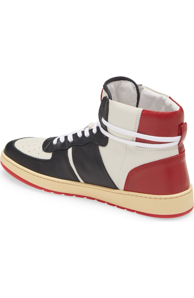 Collegium Pillar Destroyer High Top Sneaker, Alternate, color, White/Black/Red