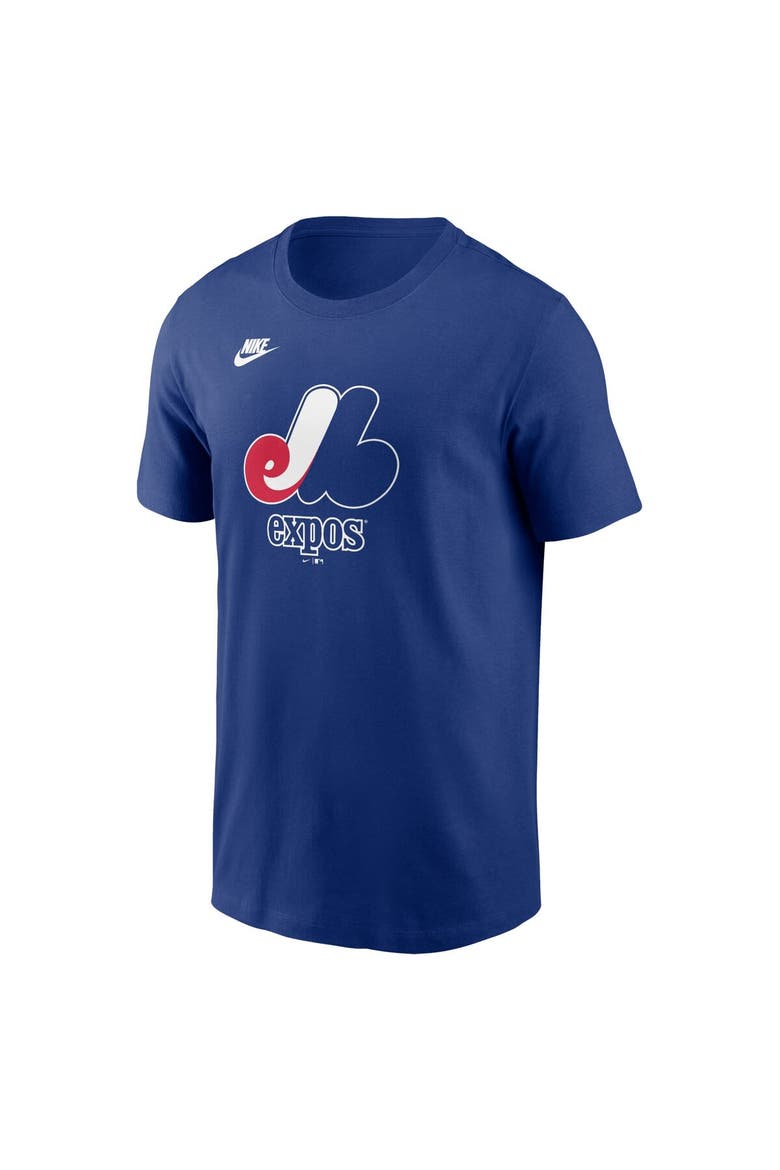 Men's Nike Royal Montreal Expos Cooperstown Collection Team Logo T-Shirt, Alternate, color, Royal