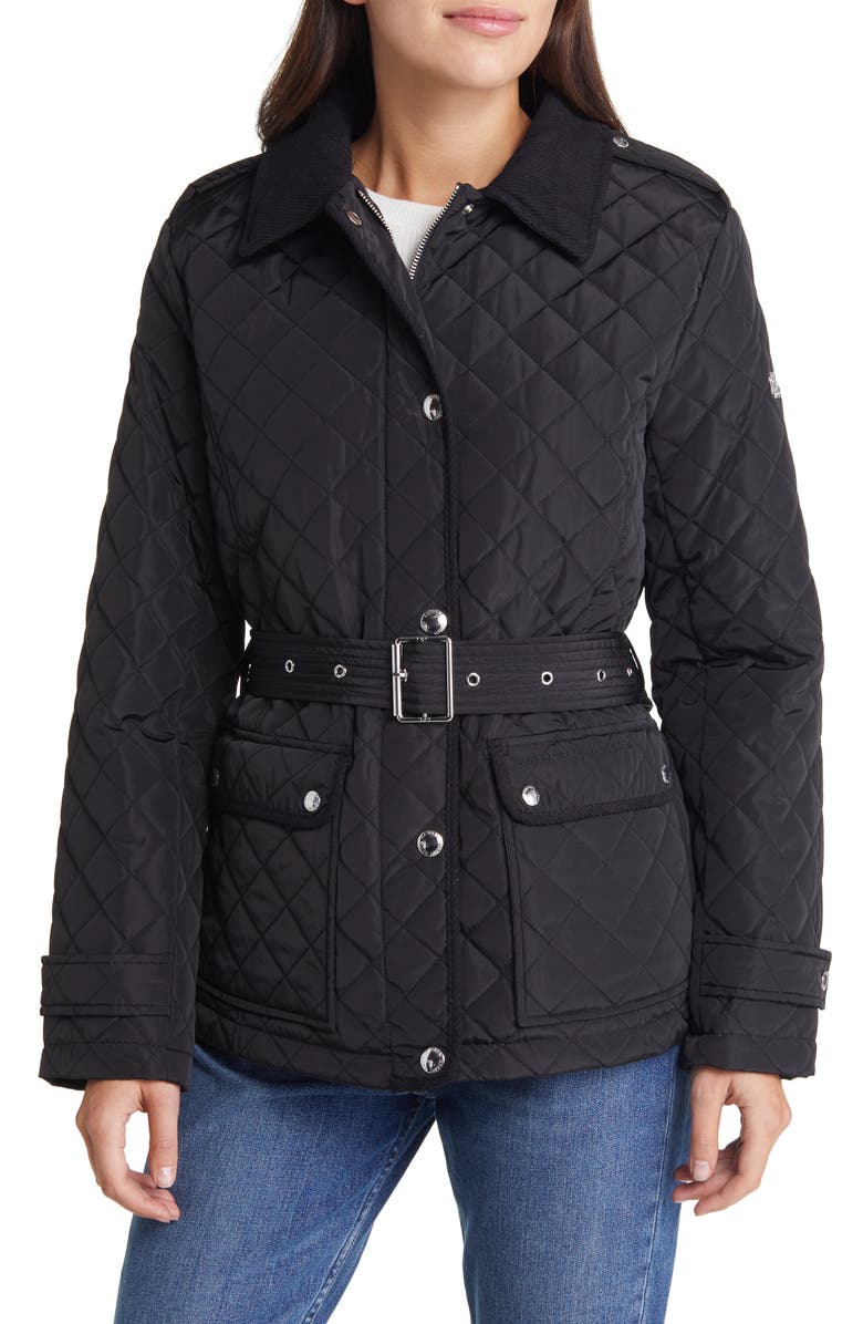 Lauren Ralph Lauren Belted Recycled Polyester Jacket, Main, color, 