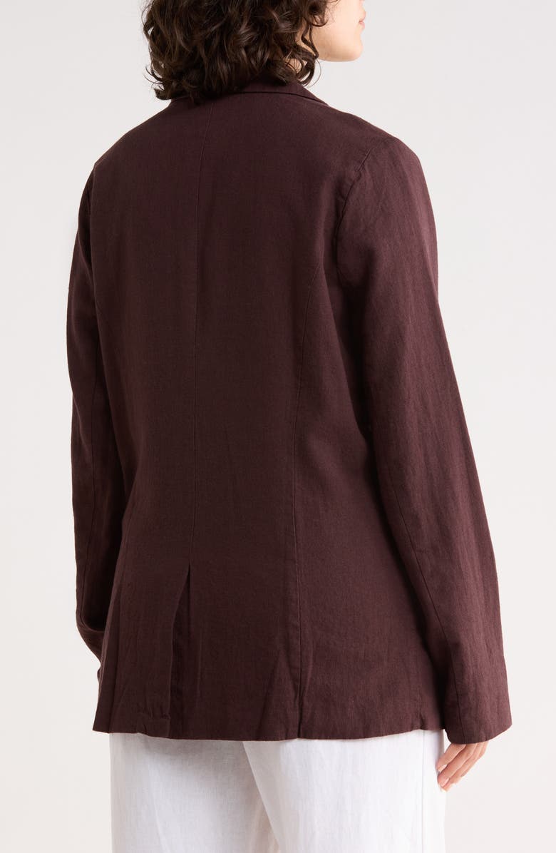 matty m. Bronson Linen Blend Blazer, Alternate, color, Chocolate