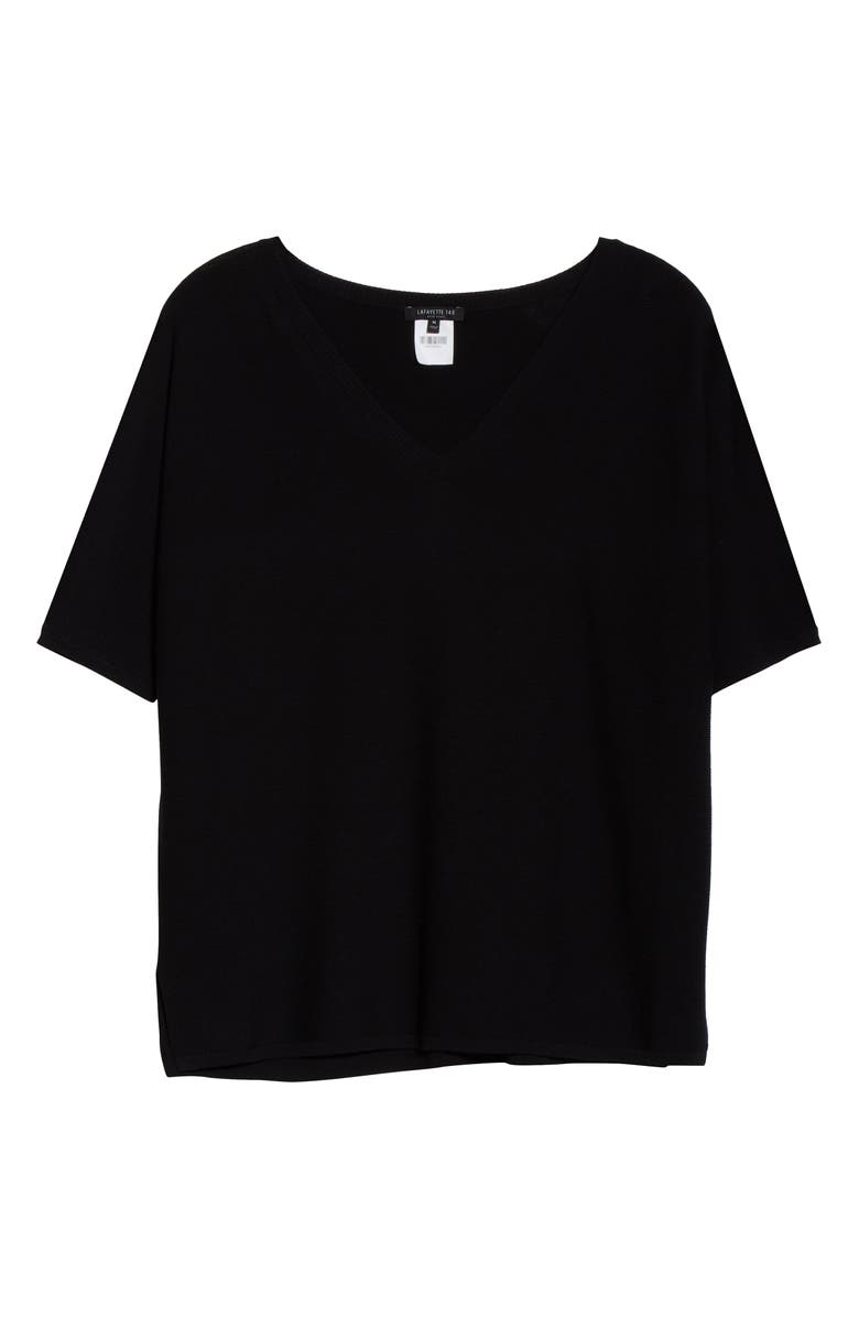 Lafayette 148 New York Dolman Sleeve Matte Crepe Sweater, Alternate, color, 