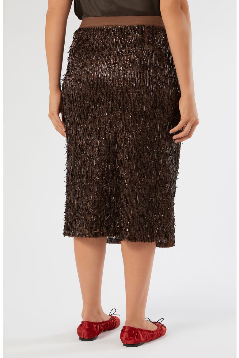 Attore Sequin Skirt, Alternate, color, COCOA