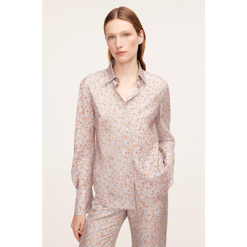 REBECCA TAYLOR REBECCA TAYLOR VIOLET FLEUR SILK BLOUSE