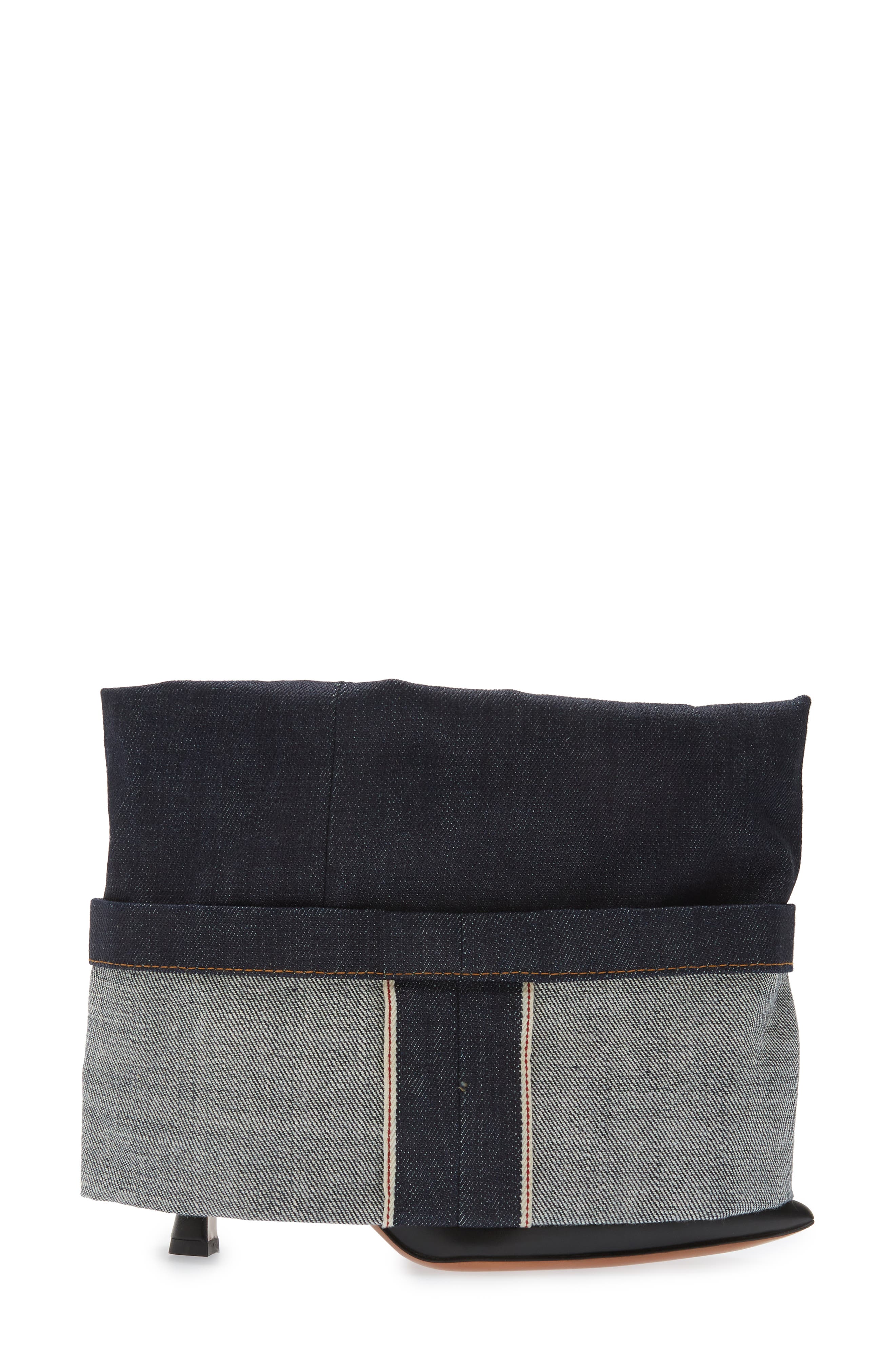 Loewe Denim Cuff Pointed Toe Bootie, Alternate, color, 