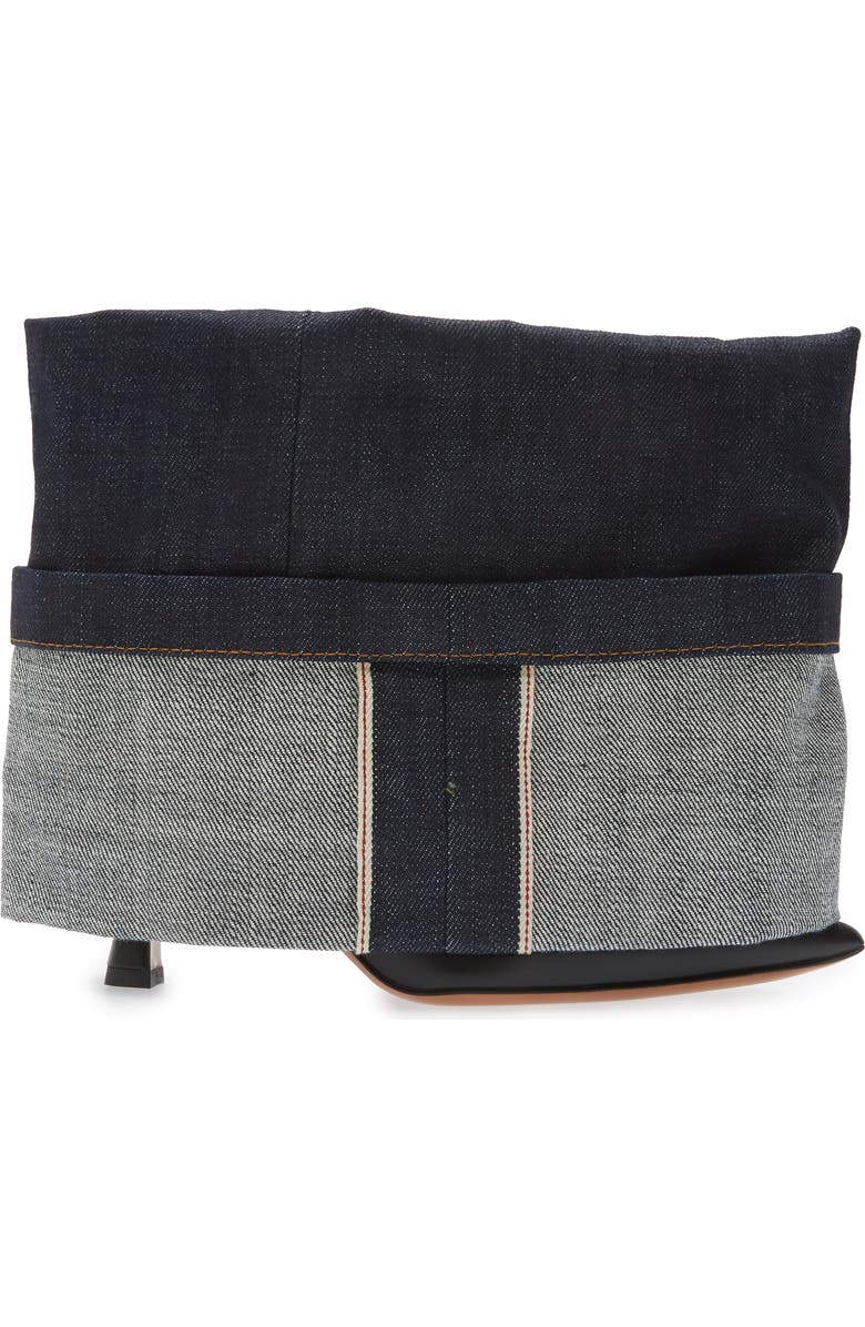 Loewe Denim Cuff Pointed Toe Bootie, Alternate, color,