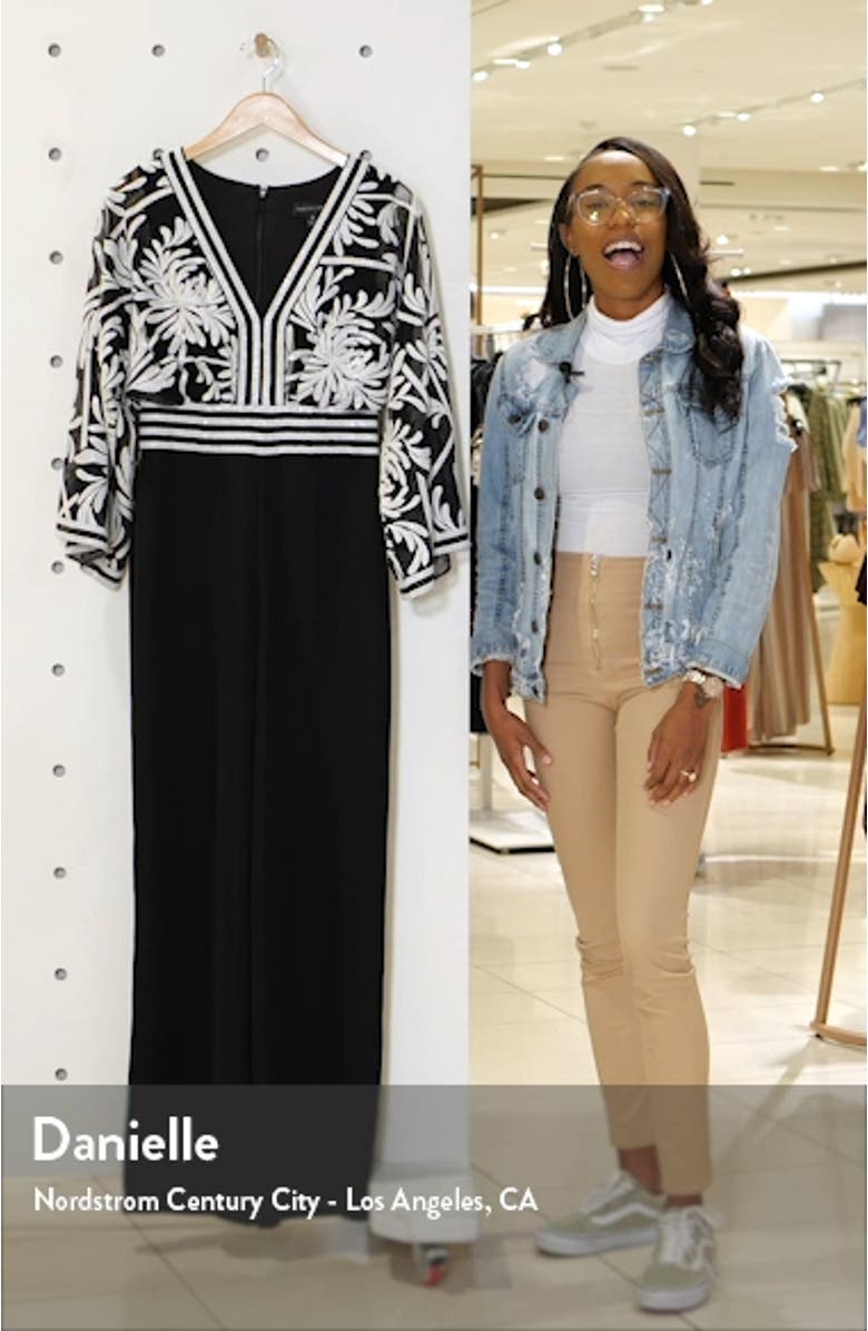 Lace Crepe Jumpsuit, sales video thumbnail