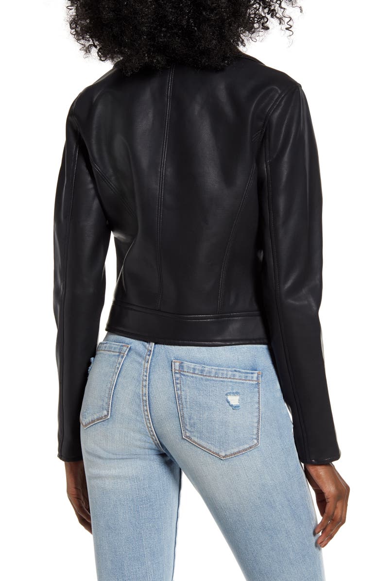 BLANKNYC The Essentials Faux Leather Moto Jacket, Alternate, color, 