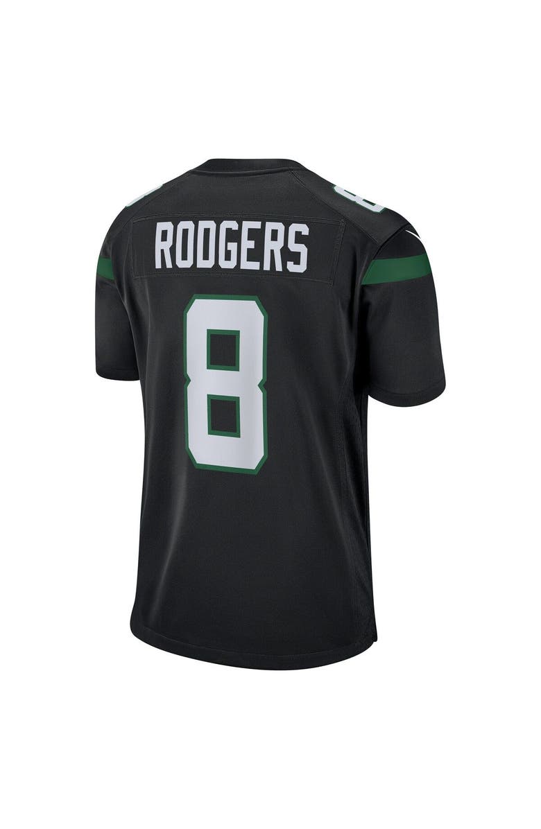 Nike Men's Nike Aaron Rodgers Black New York Jets Game Jersey, Alternate, color, Black