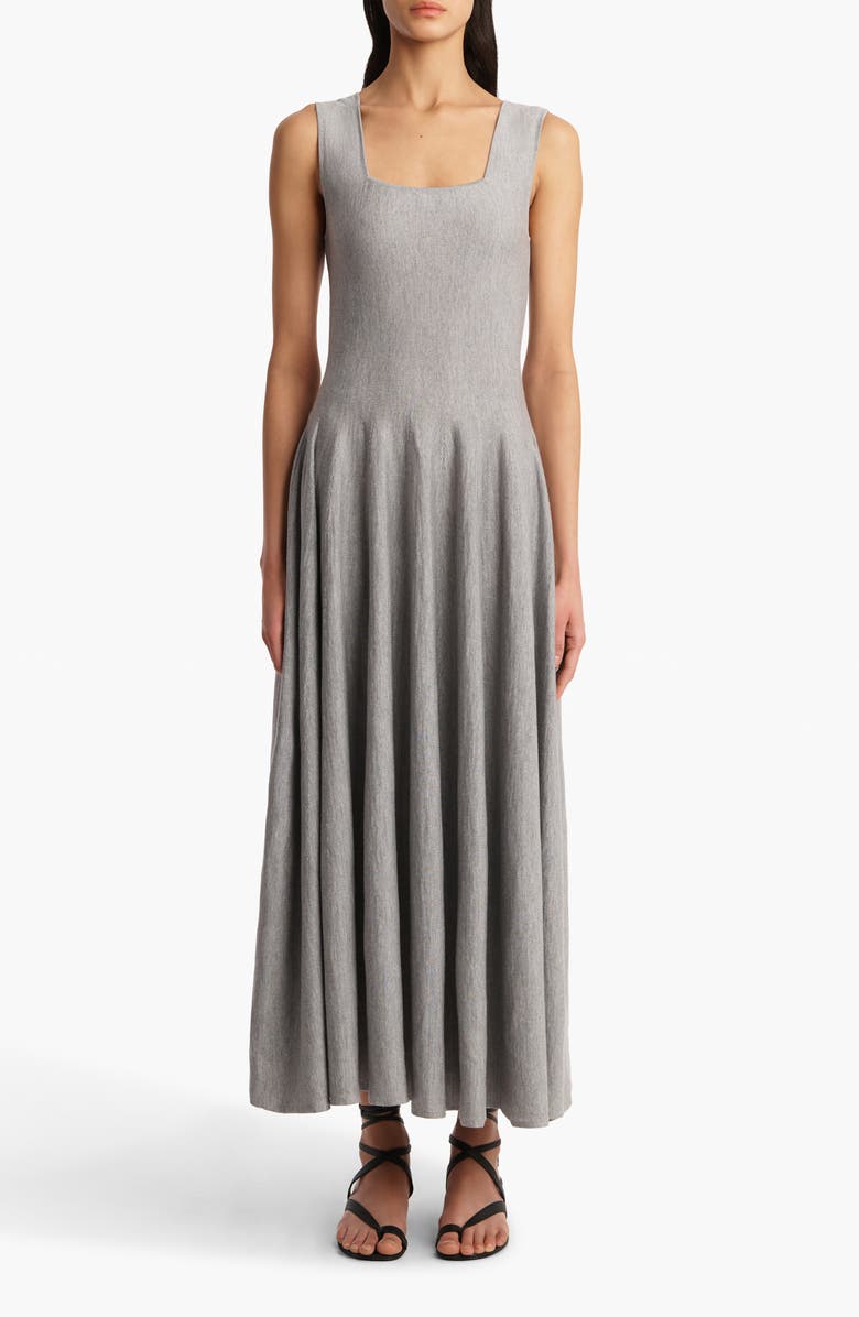 Khaite Jodie Square Neck Knit Dress, Main, color,