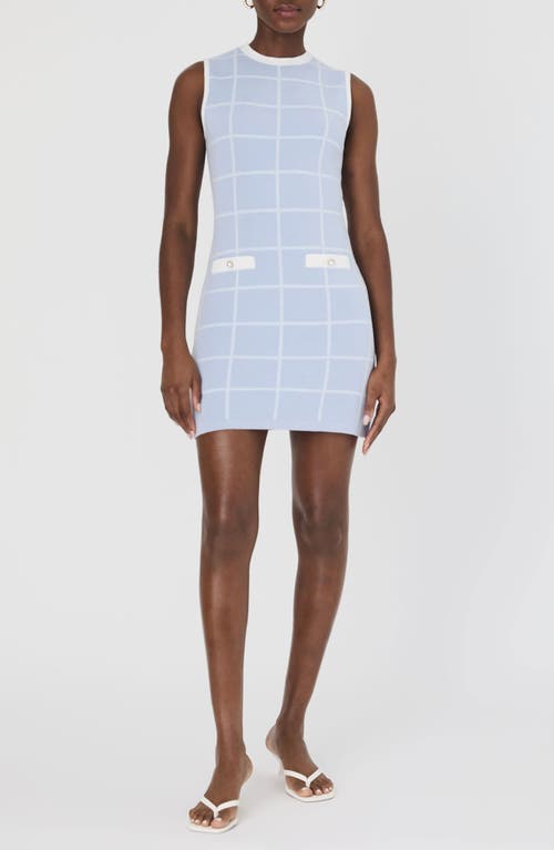 French Connection Check Sleeveless Sweater Minidress In Blue