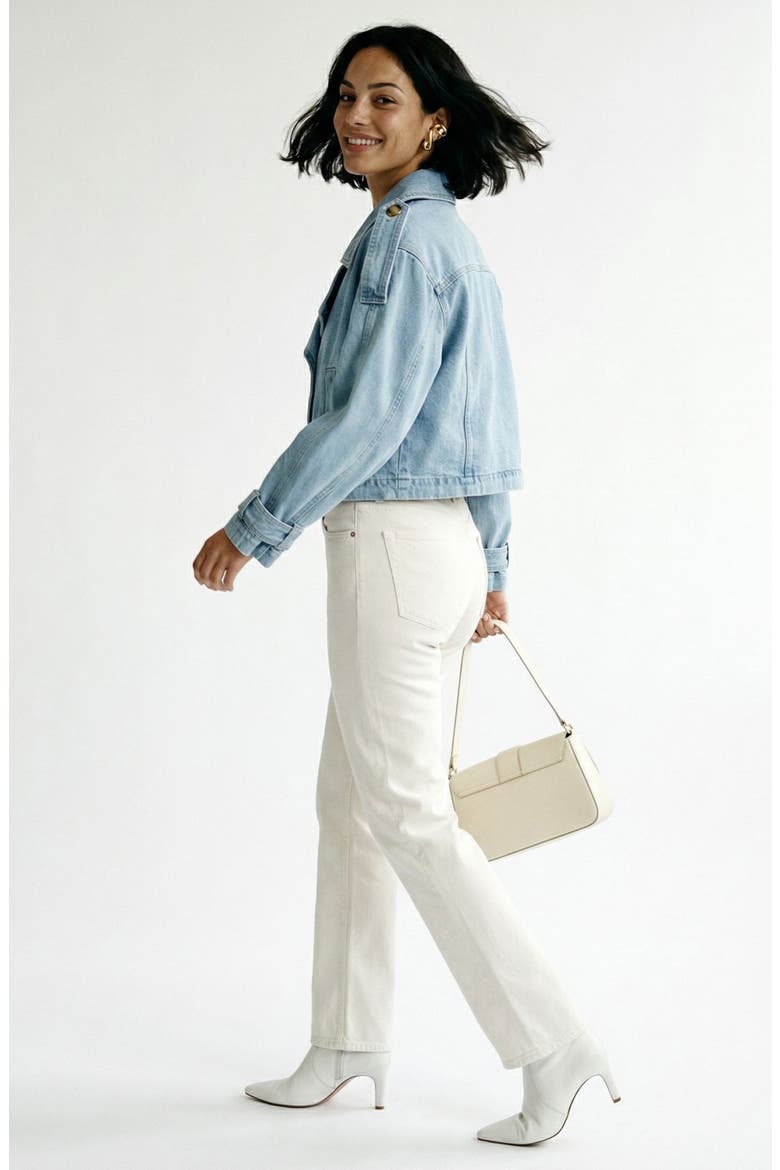 Vmlelou Short Trench Coat, Alternate, color, LIGHT BLUE DENIM