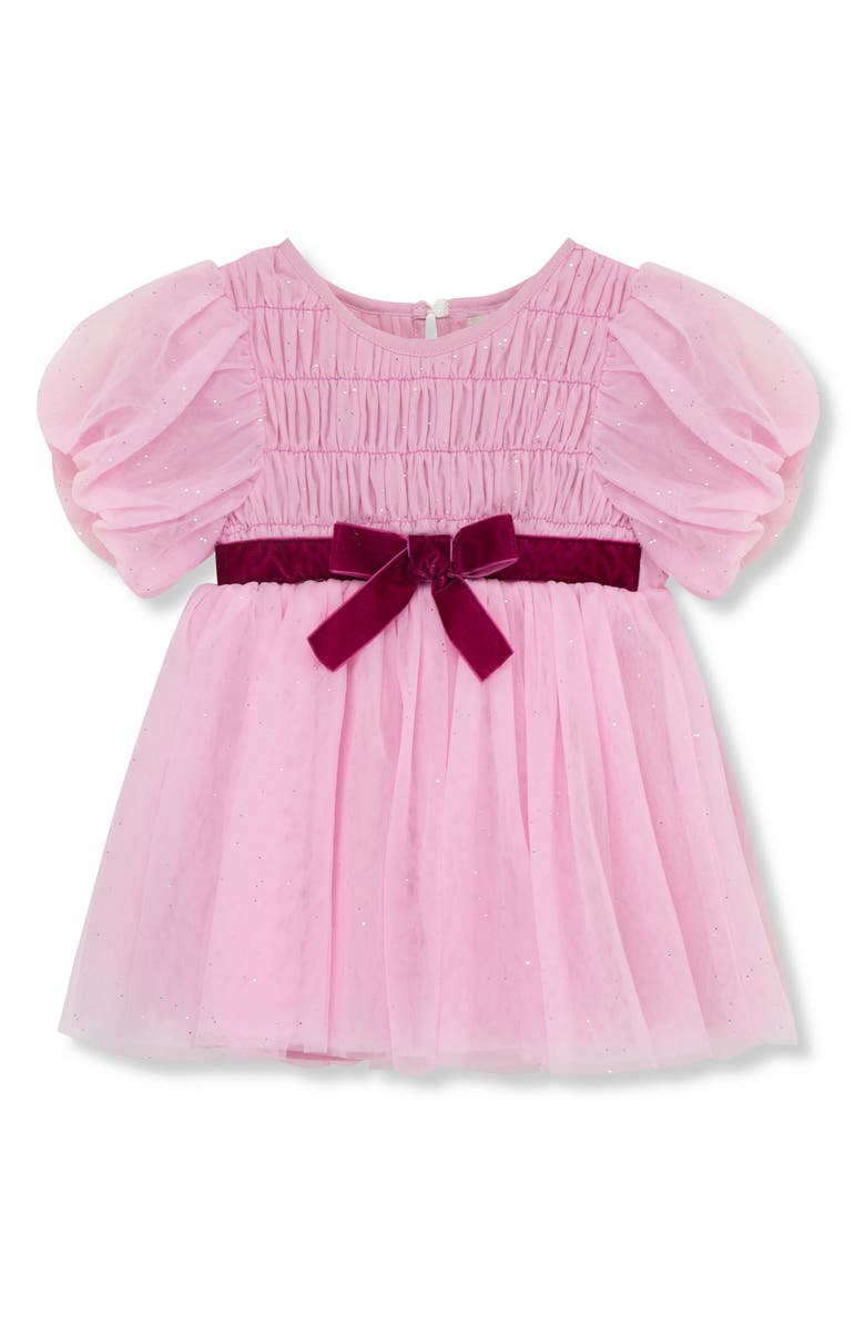 Peek Essentials Sparkle Mesh Party Dress, Main, color, Rose