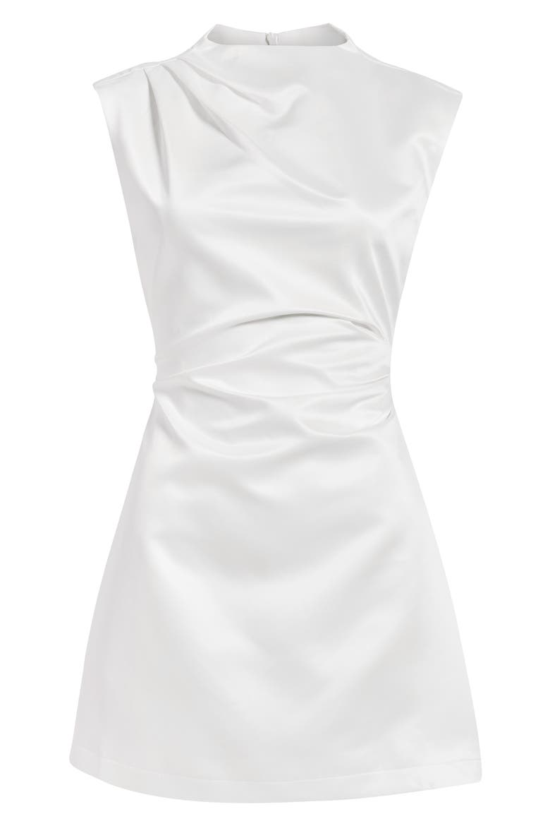 The Ultimate Muse Cap Sleeve Satin Minidress, Alternate, color, WHITE