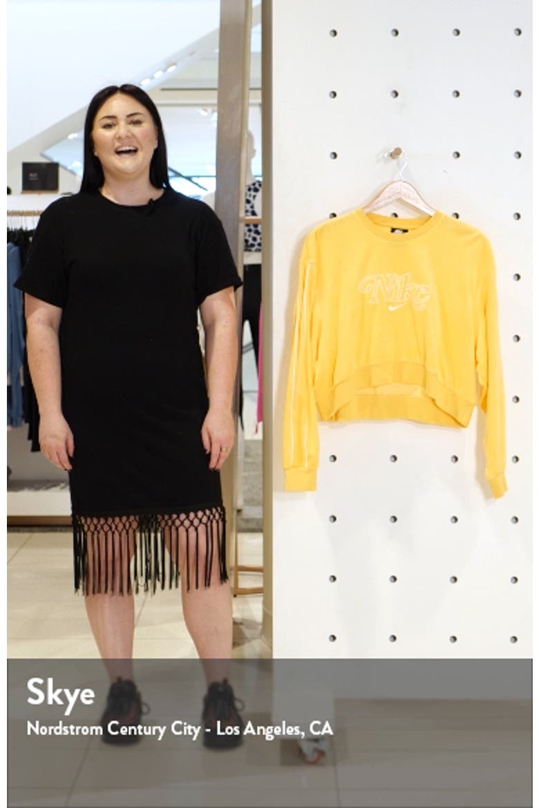 Sportswear Retro Femme Terry Crewneck Crop Sweatshirt video
