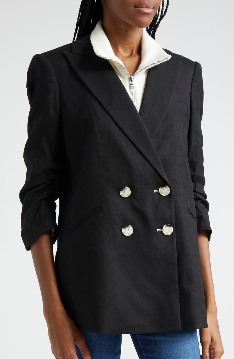 Veronica Beard Kiernan Linen Blend Dickey Jacket, Alternate, color,