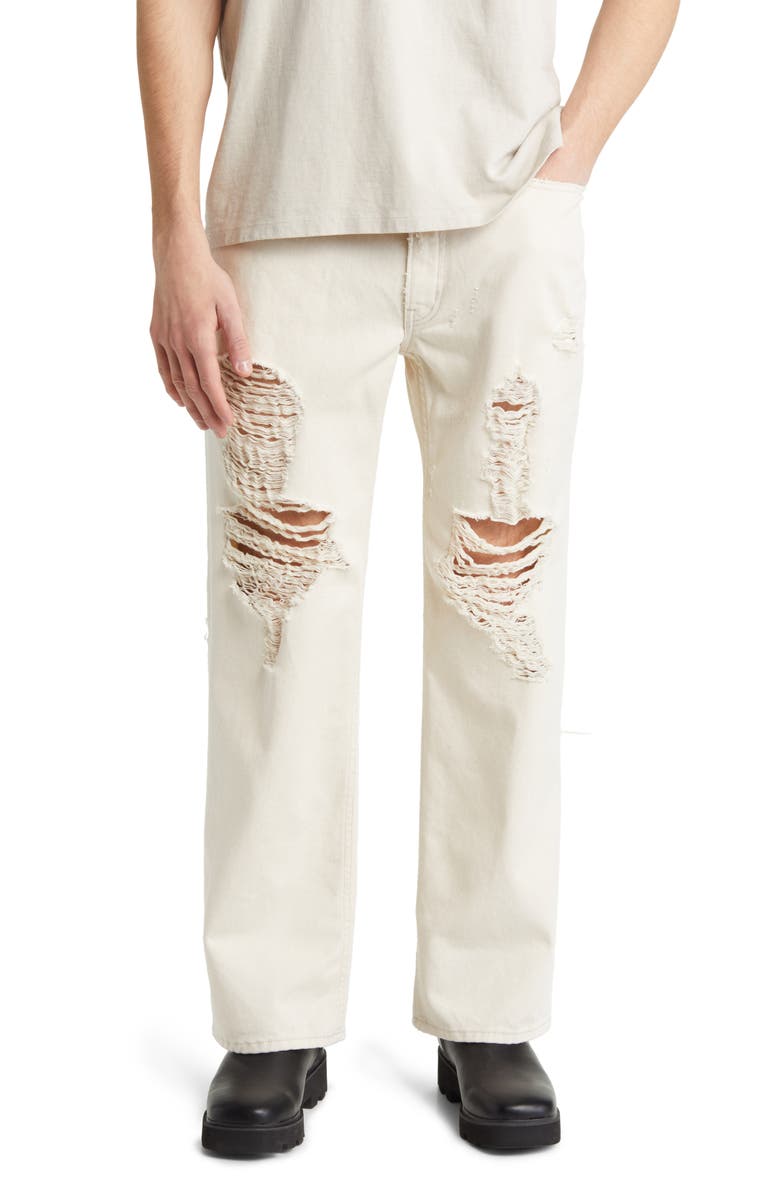FRAME Distressed Wide Leg Jeans, Main, color, 