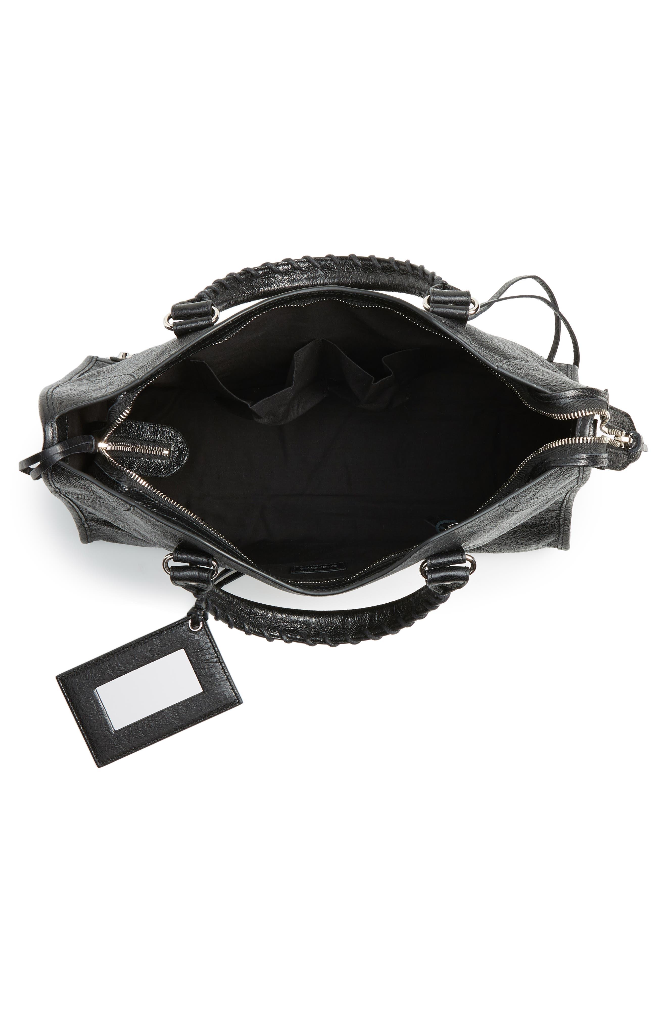 Balenciaga Classic City AJ Logo Strap Leather Tote, Alternate, color, 