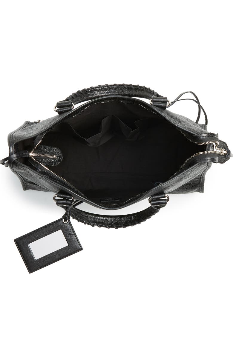 Balenciaga Classic City AJ Logo Strap Leather Tote, Alternate, color,