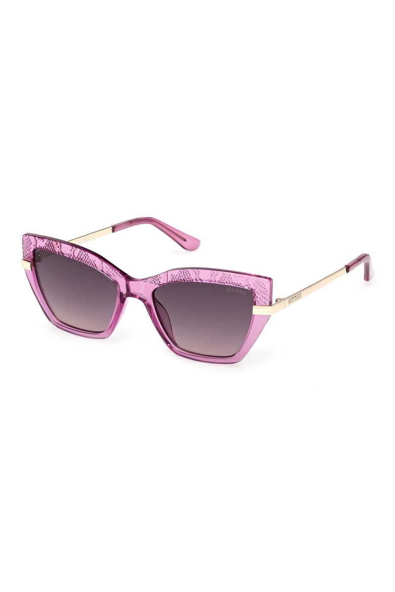 Rectangular Sunglasses, Alternate, color, SHINY VIOLET / GRADIENT SMOKE