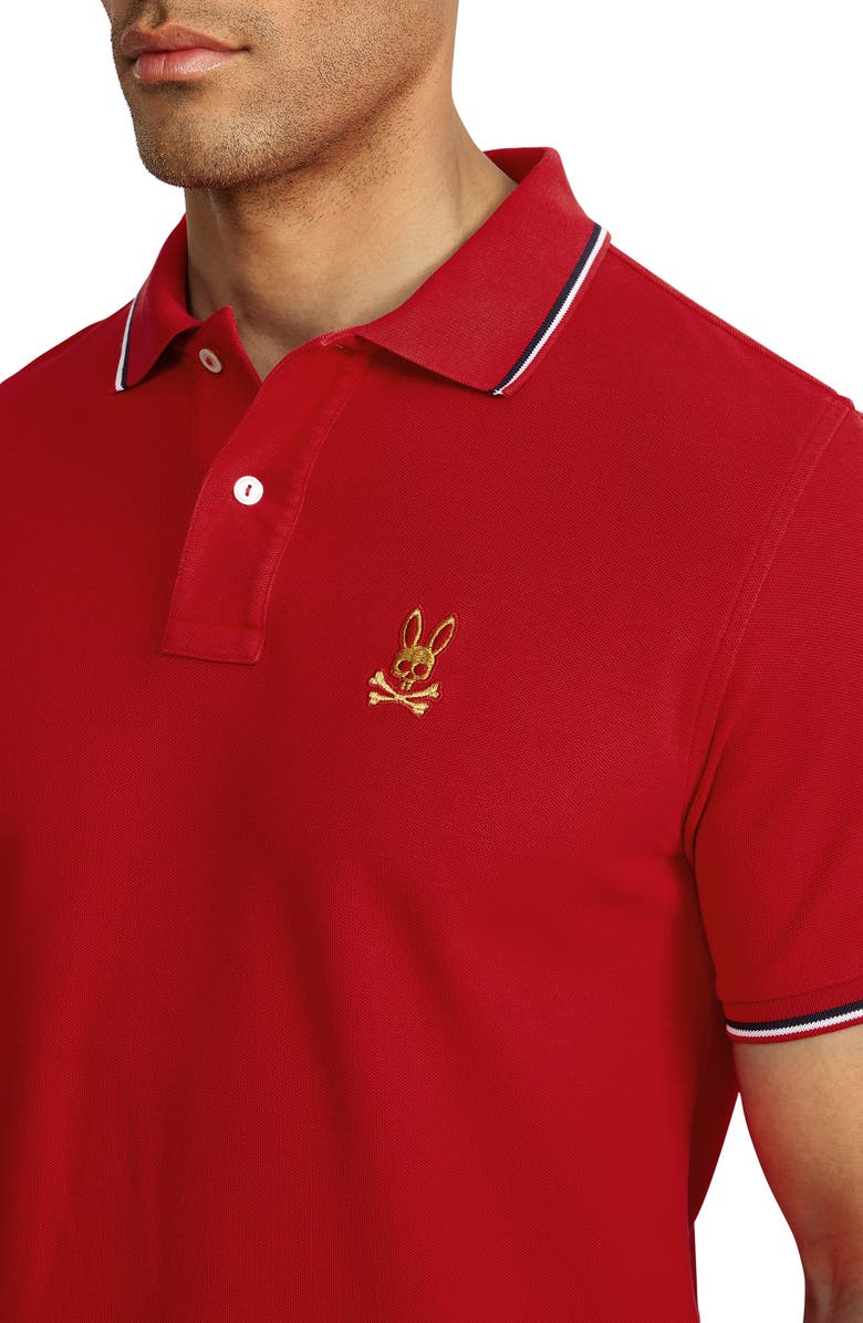 Psycho Bunny St. Lucia Tipped Piqué Polo, Alternate, color, 