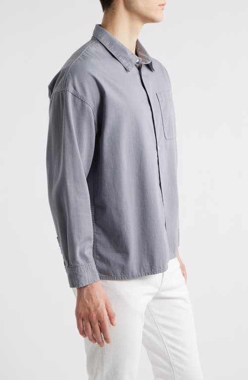 Frame Relaxed Fit Denim Button-up Shirt In Blue