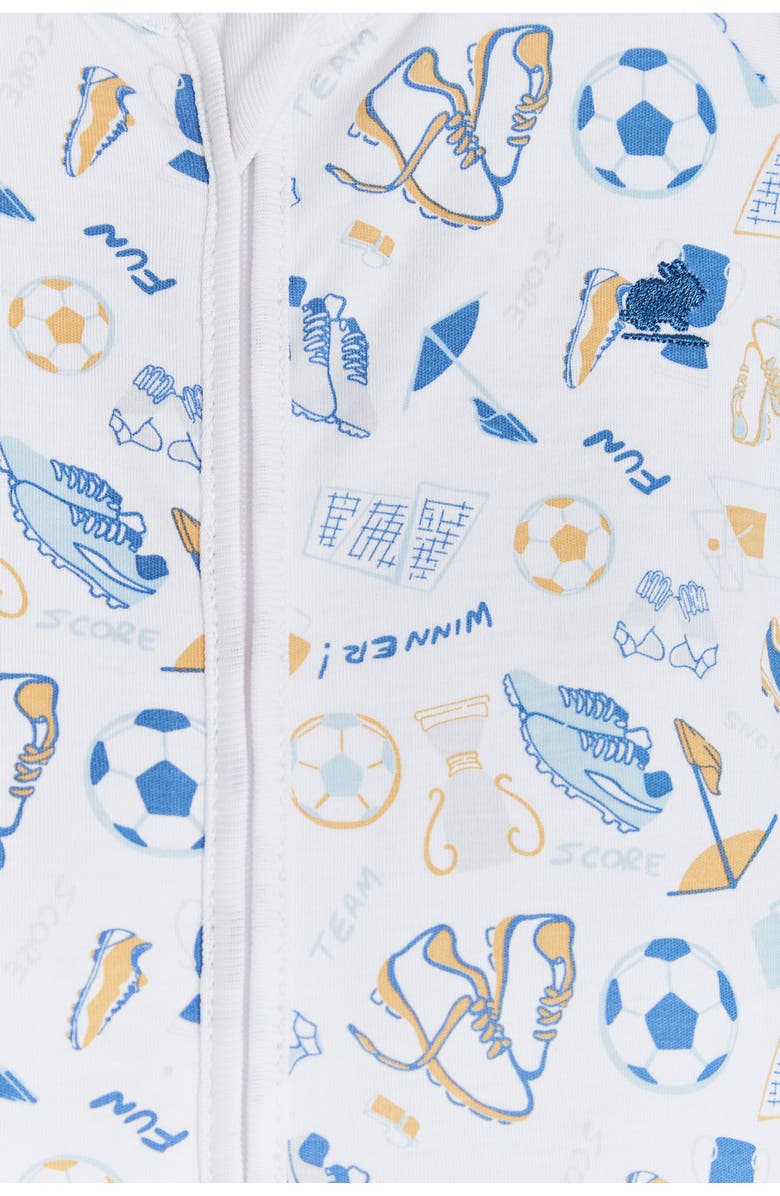 Babycottons Premium Peruvian Pima Cotton Inter Snug Fit Zip Footless Pajama for Infant, Alternate, color, Full Print