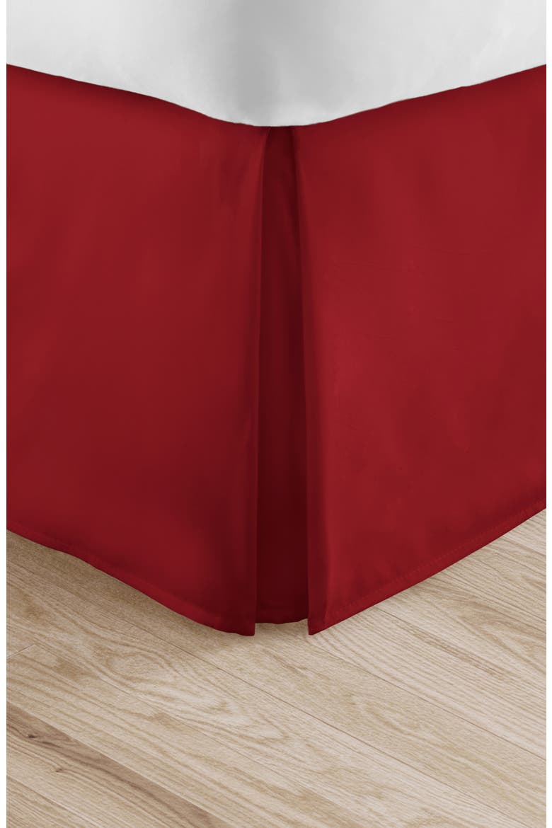 Premium Pleated Dust Ruffle Bed Skirt, Main, color, BURGUNDY