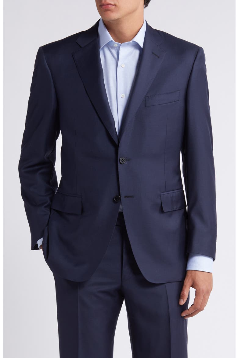 Solid Wool Suit, Alternate, color, NAVY