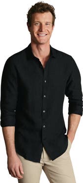 Charles Tyrwhitt Plain Pure Linen Shirt