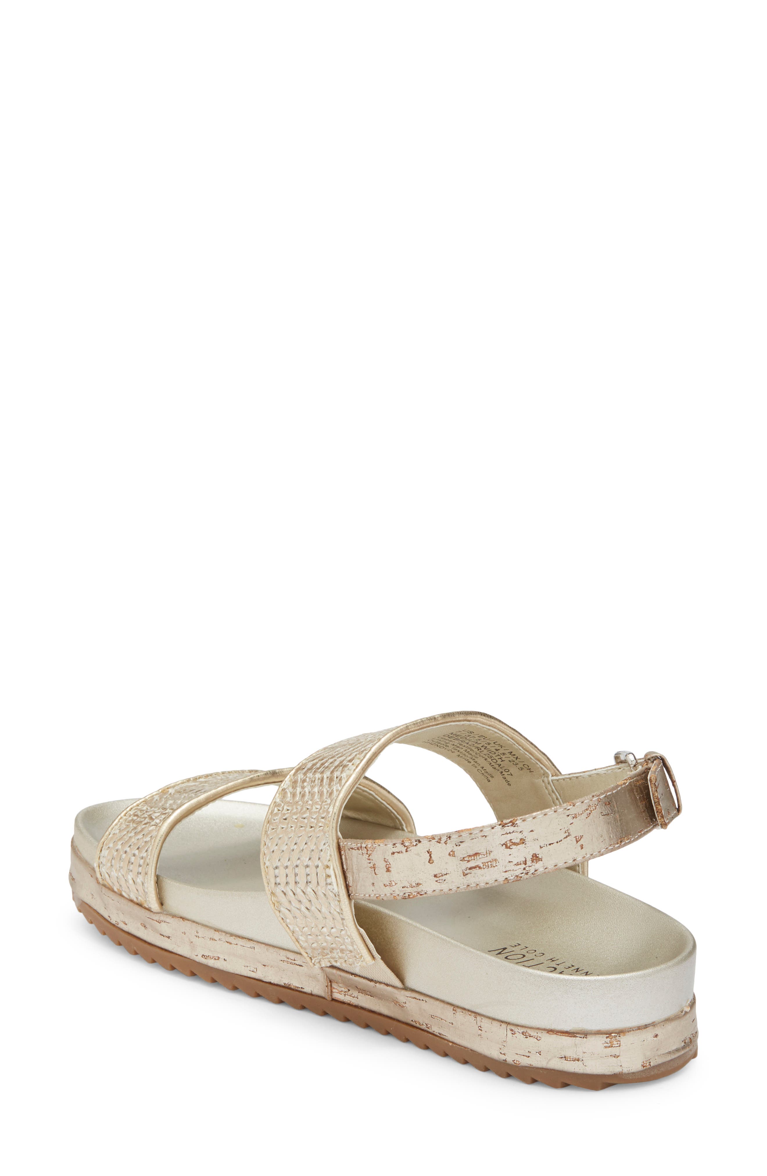 Reaction Kenneth Cole Debra 2 Slingback Sandal, Alternate, color, Natural/ Gold Raffia