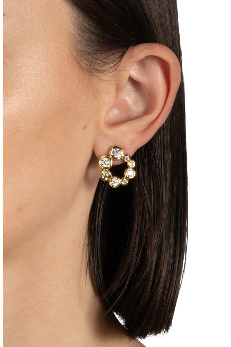 Asterales Petite Bubble Stud Earrings, Alternate, color, GOLD STONES