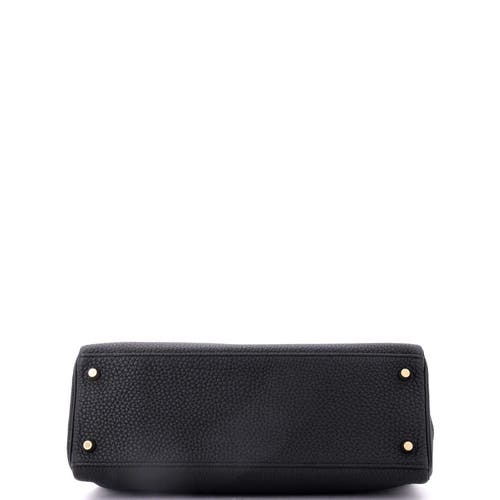 Pre-owned Hermes  Hermes Kelly Handbag Black Togo With Gold Hardware 32 In Black