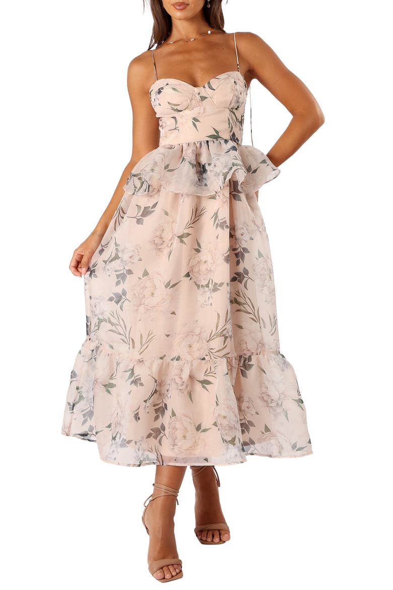 Kennie Floral Print Midi Dress, Main, color, PINK FLORAL
