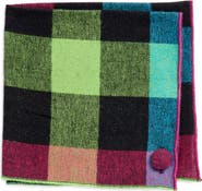 CLIFTON WILSON Buffalo Check Cotton Flannel Pocket Square