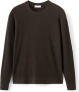 MANGO Fine Rib Cotton Blend Sweater