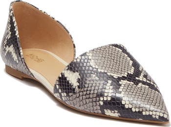 MICHAEL Michael Kors Mila Snake Embossed d'Orsay Flat | Nordstrom