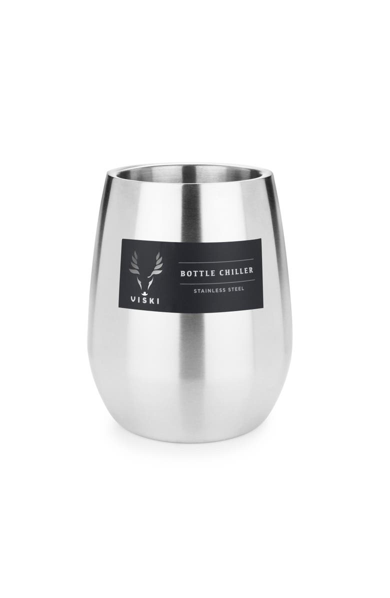 Viski Bottle Chiller in Stainless Steel, Alternate, color, Silver
