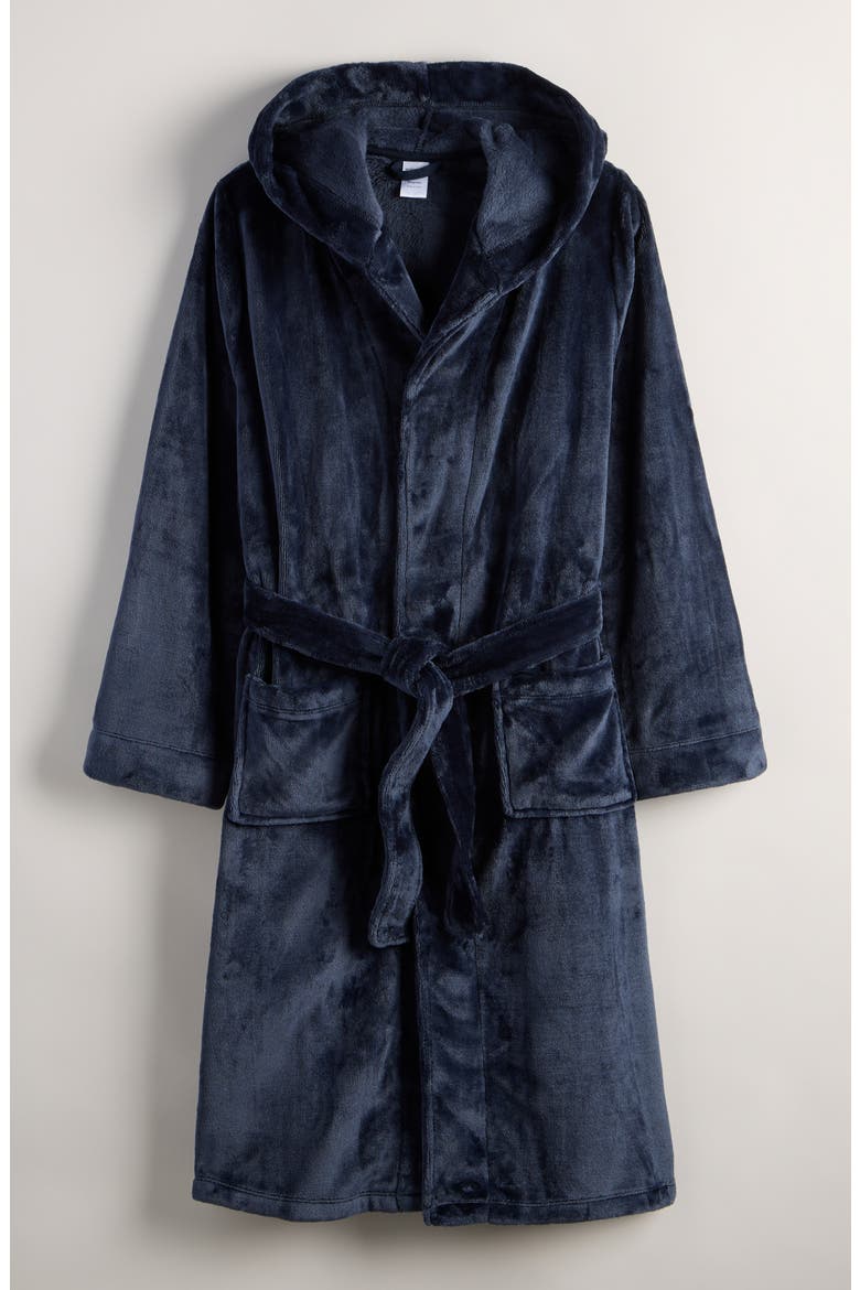 Kids' Hooded Fleece Robe, Main, color, NAVY PEACOAT