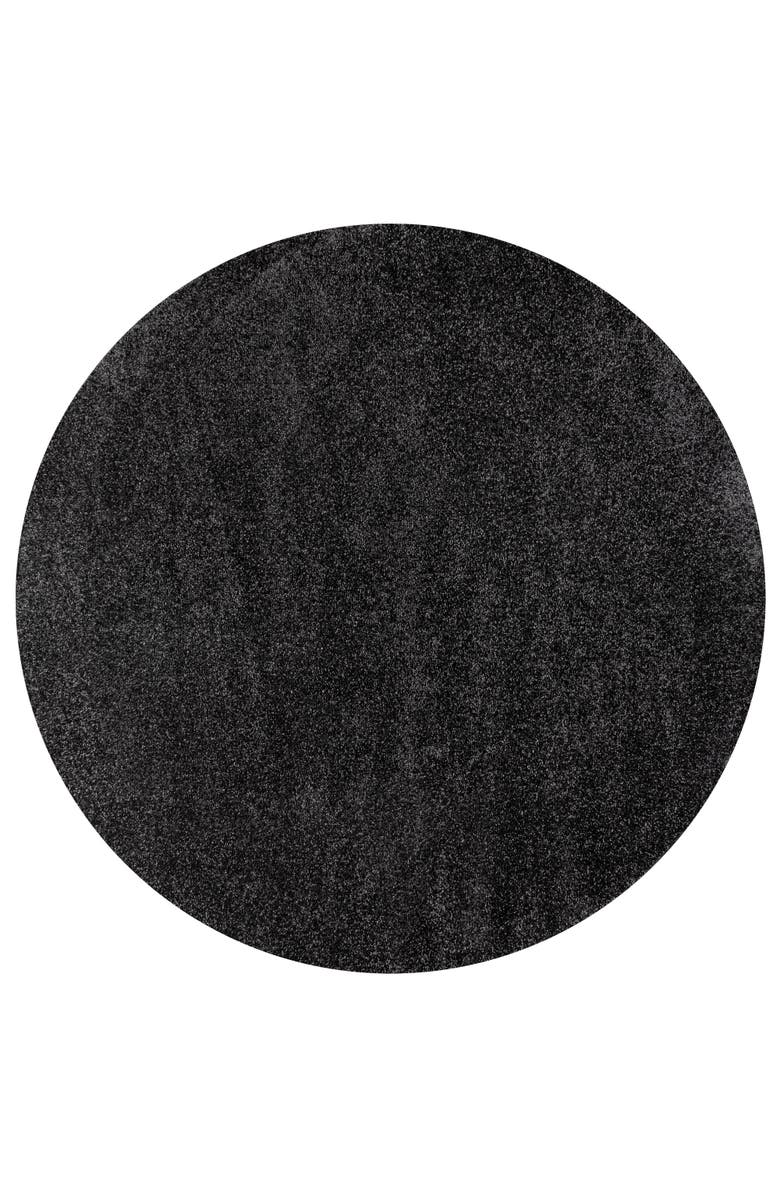 JONATHAN Y Haze Solid Low-Pile Round Area Rug, Alternate, color, Onyx-Black